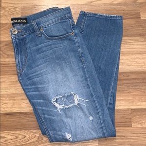 Express cropped girlfriend jeans